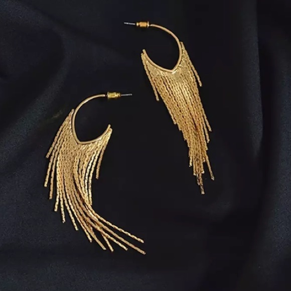 18K gold plated tassels earrings - Picture 6 of 6